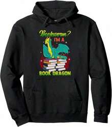 Book Nerd Compatible, Fun Gift For Readers, Book Lovers, Men And Women, Hoodie. - 黑色 6 - 查看 7