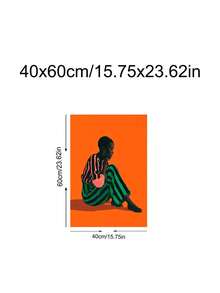1pc Portrait, Art, Afrocentric Wall Art, African American Art, Festival Gift,Suitable For Bedroom,Living Room,Kitchen,Wall Arts,Wall Decor,Home Decor,Room Decor, Canvas Wall Art, Posters, Wall Art With Frame, Optional Frame ﻿ ﻿ - 1PCS - View 14
