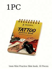 A5 Tattoo Practice Skin Notebook - 8 Cover Options, 1mm/2mm Thickness Realistic Skin Practice Book, Includes 4/10 Reusable Tattoo Practice Sheets, Suitable For Beginners And Artists A5 Spiral Bound Practice Notebook - View 9