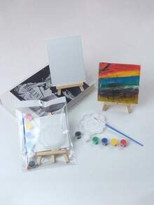 迷你绘画套装,包含调色盘、画笔、画布和画架。适用于油画、丙烯画、水粉画、水彩画等多种颜料。易于上色,不易晕染。可作为圣诞礼物、个人艺术创作、亲子互动、情侣游戏、绘画入门及专业艺术家使用。画架、调色盘和画笔均可重复使用,也适合派对绘画。 - 多色 - 查看 6