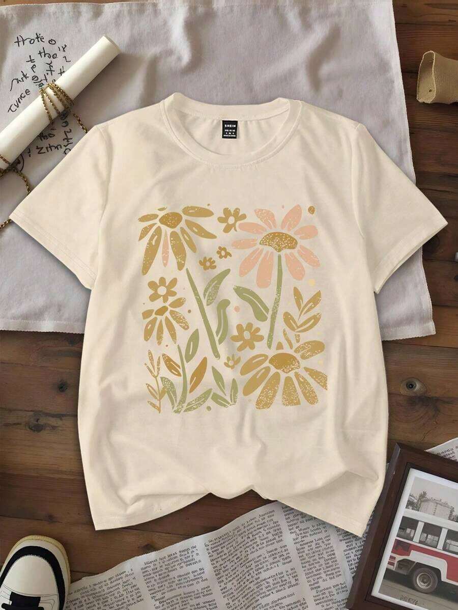 Women T-Shirts - Apricot - View 1
