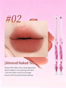 Life Girls 1pc Matte Finish Long-Lasting Non-Smudge Double-Ended Lip Liner Pencil, Natural Color Lip Contour Definition - Multicolor - View 9