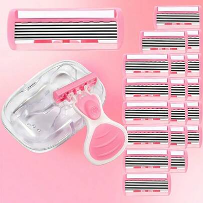 Travel Mini 6‑Layer Women's Razor, Washable Portable Body Shaver, Compact Lightweight Design For Purse On‑The‑Go Hair Removal