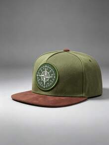 1pc Unisex Fashion Compass Embroidered Hip-Hop Color-Block Baseball Cap , Adjustable , Perfect For Outdoor Activities, Travel, And Running - Compass - View 11