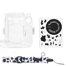 Camera Bag Instant Camera Protective Case Mini 12 Protective Shell Transparent Shell Crystal Shell Shoulder Strap Stickers Photo Bag Protective Shell 3-In-1 Set Strap Ckers Crystal Shell 3 PiecesSet Exquisite Gift Fashionable Portable - View 11