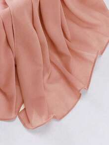 1pc Chiffon Scarf, Stylish And Comfortable Decorative Shawl, Birthday Gift For Best Friend And Elders - Coral Orange - View 2