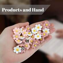30 Pcs Flowers Decorative Push Pins, 3 Colors Cute Thumb Tacks For Cork Board Bulletin Board Photos Wall Office School Supplies - Pink - View 6