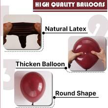 Burgundy Party Balloons 5 Inch 50pcs Happy Birthday Decoration Balloons Wedding Gender Reveal Party Balloons - Burgundy - View 5