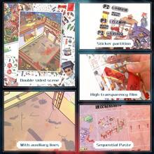 Stiker Pemandangan DIY Ekstra Besar, Stiker Lanskap Dewasa, Stiker Rumah, Stiker Scrapbooking, Stiker Lanskap Mikro Rumah Miniatur 3D, Stiker Scrapbook DIY, Stiker Lanskap, Stiker Pemandangan, Stiker Buku Catatan, Dapat Digunakan Kembali, Tersedia Berbagai Ukuran - A - View 7
