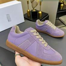 Zapatos casuales unisex, talla 36-45, zapatos casuales de mujer y zapatos deportivos de hombre, zapatos planos de suela blanda con cordones, zapatos cómodos y livianos de hombre para uso diario, de corte bajo,,,,,Zapatillas de entrenamiento alemanas de alta gama, de punta redonda, versátiles, con cordones, casuales, cómodas, de suela plana, populares para parejas, para hombres y mujeres. - 13 - Ver 9