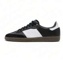 Zapatos casuales unisex, talla 36-45, zapatos casuales de mujer y zapatos deportivos de hombre, zapatos planos de suela blanda con cordones, zapatos cómodos y livianos de hombre para uso diario, de corte bajo,,,,,Zapatillas de entrenamiento alemanas vintage de 2026, de cuero genuino, con punta redonda, versátiles, con franjas de colores contrastantes, zapatillas casuales con cordones. - Verde militar - Ver 5