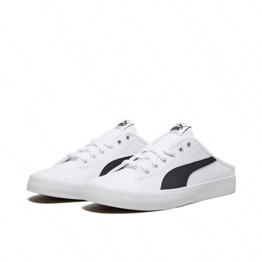 Puma 女士舒适运动帆布鞋，春夏款 - 白色-黑色 - 查看 1