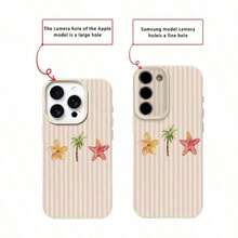 Fashionable Printed Cell Phone Case 20261pc, Vacation Style, TPU Material, Summer Coconut Tree Design, Compatible With Phones, Spring Gift, International Version, Not The National Version - White 11 - View 7