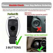 1 cái bao bảo vệ chìa khóa ô tô TPU, phù hợp cho các dòng A B C E GLS GLA GLK GLC CLS CLA AMG W204 W205 W212 W176, không thể cắm trực tiếp vào hệ thống khởi động ô tô - A - Xem 3