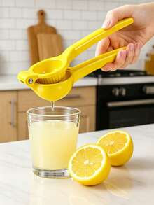 1pc Portable Aluminum Alloy Multi-Function Citrus Juicer - Efficient Manual Lemon Squeezer With Easy-Press Design, Non-Slip Handle, Effortless Pressing, No Electricity Required, Space-Saving Storage, Essential Kitchen Tool For Fresh Juice Lovers - Multicolor - View 2