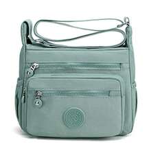 Pealwel Women Shoulder Handbag Roomy Multiple Pockets Bag Ladies Crossbody Purse Tote Top Handle Satchel - 淺綠色 - 查看 1