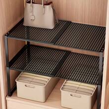 Expandable Closet Shelf Heavy-Duty Construction Telescopic Wardrobe Storage Organizer Rack Perfect Adjustable Length For Bedroom Dorm Apartment Laundry Room Entryway Small Space Home Organization - View 9