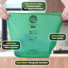 VERSAINSECT ostable trash Bags 2.6 Gallon Compost Bags for Kitchen Countertop Bin 1.3, 2, 3, Gallon, 120 Count, Small Kitchen Food Scrap Waste Bags, ASTM D6400, US BPI and Europe OK Compost Home Certified - como en la imagen - Ver 2