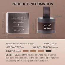 Specific Shading Powder For The Hairline, Full Body Hair, And Beard. 48-Hour Smudge-Proof Formula, Suitable For Touching Up Fine Hair, Bald Patches, And Gray Roots. 4 Grams. - 全穀類咖啡 - 查看 4