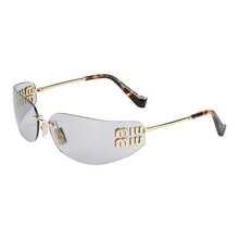 MIU MIU Original Design Irregular Shaped Sungl Asses For Women, Gold - OMUA51S - View 1