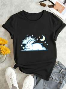 Women T-Shirts - Black - View 2