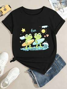 Women T-Shirts - Black - View 2