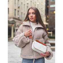Premium Quilted Crossbody Bags For Women With Anti-Pickpocket Clip, Vegan Leather Handbags, Travel Purses For Women - 白色提花肩帶 - 查看 3