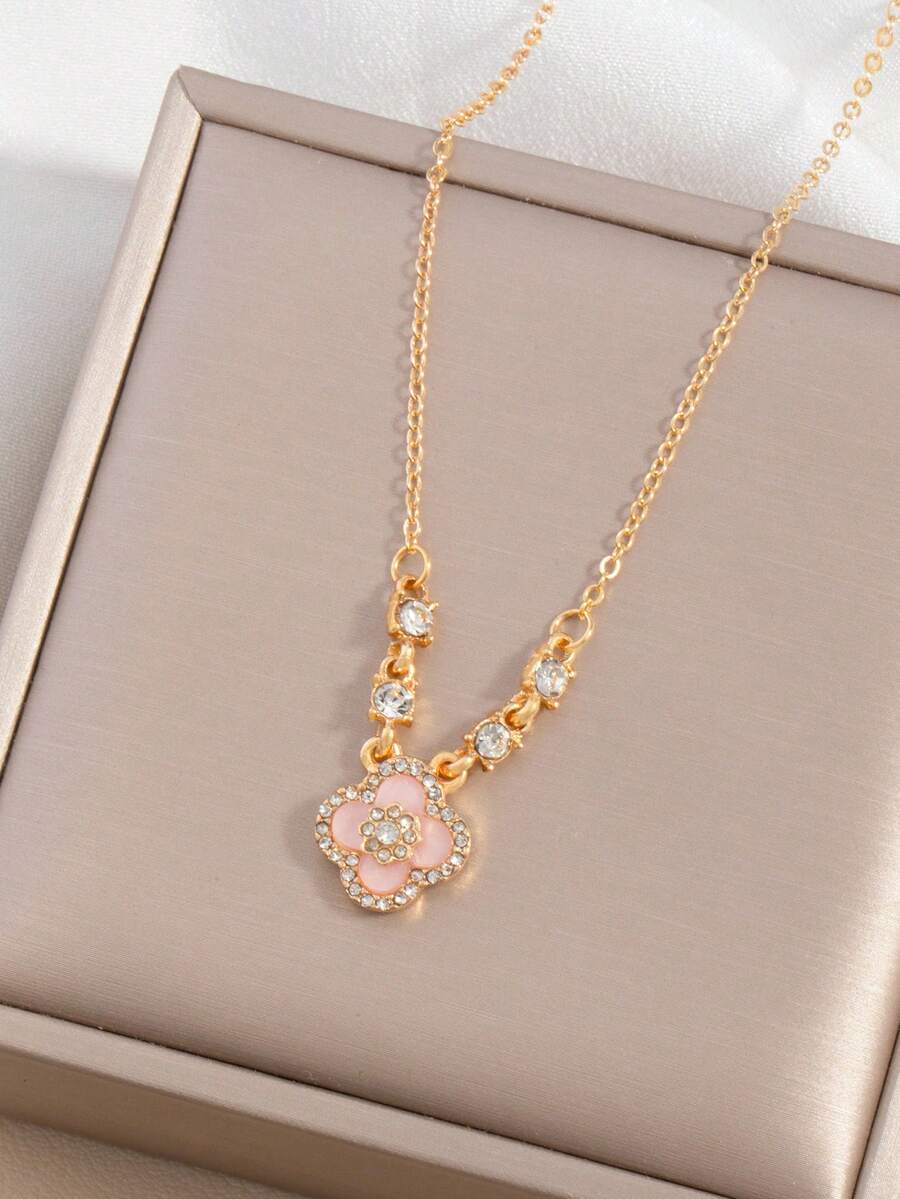 Delicate Petite -葉片三葉草項鍊,獨特設計極簡優雅頸鍊 - 均碼 - 查看 1