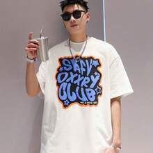 Printed T-Shirt For Men And Women - 白色 - 查看 1
