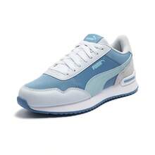Puma 男女通用复古拼接休闲运动鞋，款式编号：39840508，适合春秋季穿着 - 淺藍色-熱帶湖藍-銀色-白色 - 查看 9