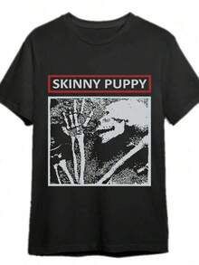 Skinny Puppy Vivisectvi 341390 Men's Short Sleeve Graphic T-Shirt Funny Black Collection PR - 黑色 - 查看 1