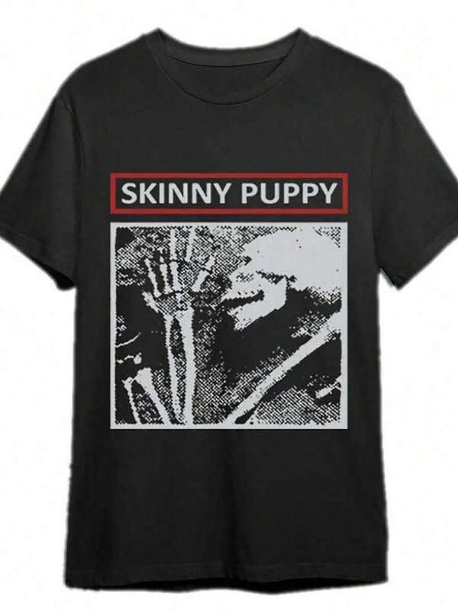 Skinny Puppy Vivisectvi 341390 Men's Short Sleeve Graphic T-Shirt Funny Black Collection PR - 黑色 - 查看 1