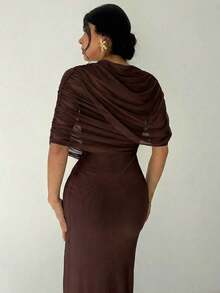 Women Midi Dresses - 深棕色 - 查看 7