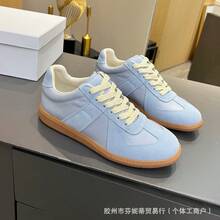 Zapatos casuales unisex, talla 36-45, zapatos casuales de mujer y zapatos deportivos de hombre, zapatos planos de suela blanda con cordones, zapatos cómodos y livianos de hombre para uso diario, de corte bajo,,,,,Zapatos de estilo europeo a la moda, zapatillas de entrenamiento clásicas alemanas, cuero natural de gamuza de alta calidad, zapatos deportivos casuales unisex. - Figura 14 - Ver 11