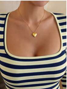 Women's Fashionable College Style Short Sleeve Top, Suitable For Summer And Autumn, Y2K Style Striped Long Sleeve T-Shirt - Yellow - View 5