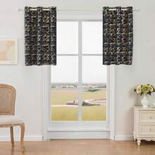 1 pieza/2 piezas Cortinas opacas/Cortinas con estampado de mármol/Diseño con ojales en la parte superior/Múltiples colores y tamaños disponibles/Cortinas 100% opacas/Protección de privacidad/Bloquean la luz solar y oscurecen la habitación/Sala de estar, dormitorio, estudio/Cortinas para fiestas/Cortinas negras - Negro - Ver 27