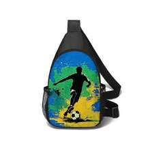 Soccer Player Silhouette Crossbody Bag, Boy's Football Shoulder Bag, Lightweight Adjustable Strap Bag, Pouch Bag, Very Suitable For Boys And Football Fans, Students Outdoor Travel Gym, Theme Park Visits, And Holiday Travels. Convenient For Carrying Snacks. - Multicolor - View 11