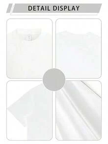 Florida Title Men's Short-Sleeved T-Shirt, Made Of Cotton, With An American Print, Relaxed Crew Neck, Breathable And Lightweight, Suitable As A Loose-Fitting Garment For Sportswear. - 白色 - 查看 7
