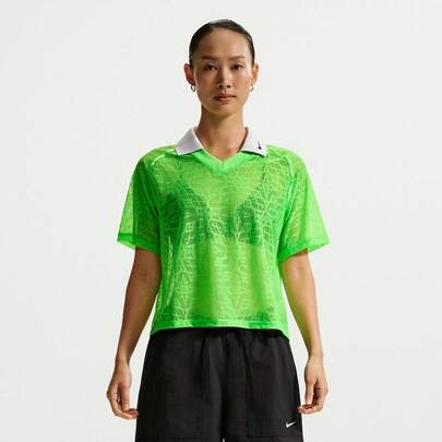 Nike Áo polo nữ AS W NK STREET LACE POLO JSYPOLO dệt kim cổ bẻ ngắn TIF0521-398