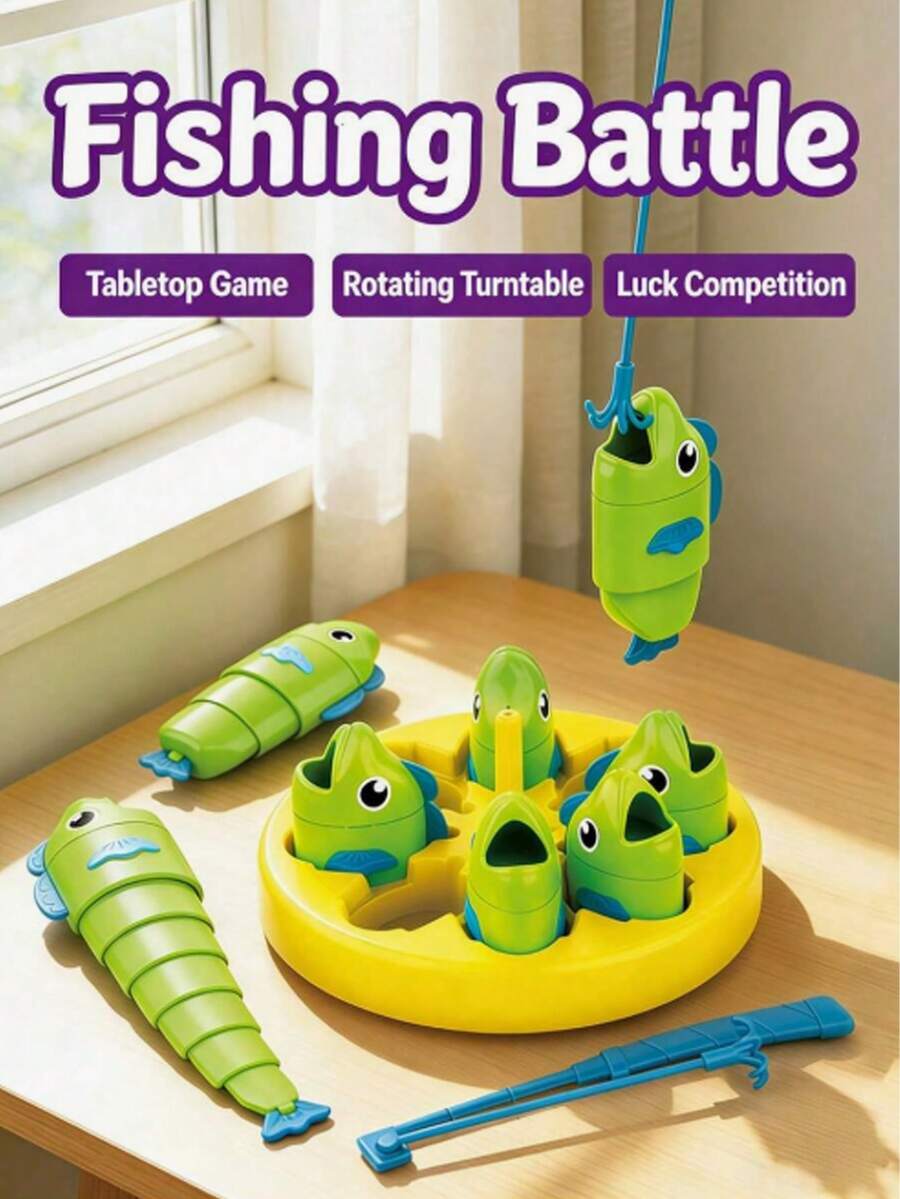 2-Player Fishing Toy, Telescopic Fish Shaped Toy, Parent-Child Interactive Party Game, Educational Early Learning Board Game Puzzle Toy Suitable For Boys And Girls, Great Birthday Gift And Classroom Prize