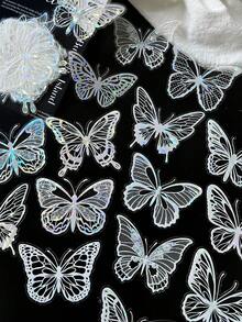 20pcs Vintage Butterfly & Shell Decorative Stickers, Creative Aesthetic Scrapbooking Stickers For Journals, Gifts, DIY Decoration, School Supplies - 2. Ballet Music - View 3
