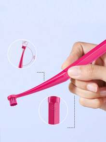 1pc Mini Round Head Soft Bristle Toothbrush For Adults, Small Head Clean Back Teeth, Individually Wrapped Daily Household Toothbrush - Multicolor - View 2