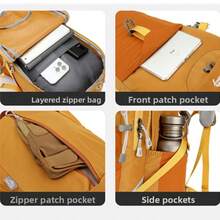 Mochila de viaje para exteriores duradera, bolsa de equipaje ligera e impermeable, mochila de senderismo transpirable, mochila deportiva de trekking multifuncional ultraligera, mochila de escalada de moda para exteriores, mochila de viaje ligera para camping con correa para el pecho y correa para la cintura - Multicolor - Ver 8