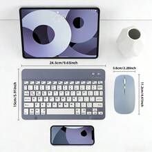 10吋無線鍵盤，超薄充電式藍牙鍵盤與滑鼠套組，相容 Android、Windows、Pro、Air、Mini，支援 iPadOS iOS 13 及更多 - 查看 8