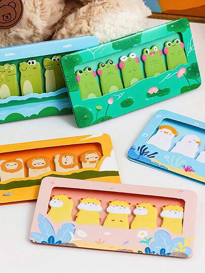1pcCute Cartoon Thumb Sticky Notes, High Aesthetic Self-Adhesive Memo Pads, Page Marker Index Labels, Easy To Write, Convenient For Page Marking, Reading Classification And Key Reminder