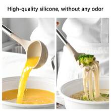 Meoky 13 Piezas Accesorios de Cocina Herramientas Utensilios de Cocina, Cubo Cuadrado, Juego de Utensilios de Cocina de Silicona con Mango de Acero Inoxidable y Silicona, 13 Piezas en 1 Juego Utensilios de Cocina con Mango de Acero Inoxidable y Silicona, Incluye Escurridor - Caqui - Ver 3