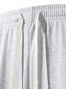 Pantalones de chándal rectos y holgados para hombre, color gris, con detalle de cordón, para uso casual - Negro - Ver 6
