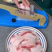 多功能食物切片器 - 易于组装，可拆卸，适用于冷冻肉类、土豆、香蕉、苹果等 - 无需充电，无需电池 - 家用厨房理想之选，切片切丁，厨房切片器|符合人体工程学的手柄|坚固耐用 - 藍色 - 查看 11