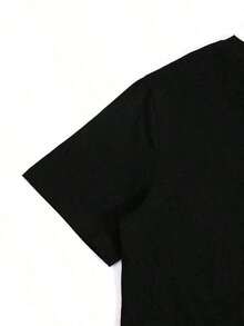 Camiseta de Cuello Redondo con Estampado de Consola de Juegos para Hombre, Ajuste Cómodo, Manga Corta Deportiva, Transpirable y Versátil para Verano y Primavera, Regalo Ideal - Negro - Ver 4