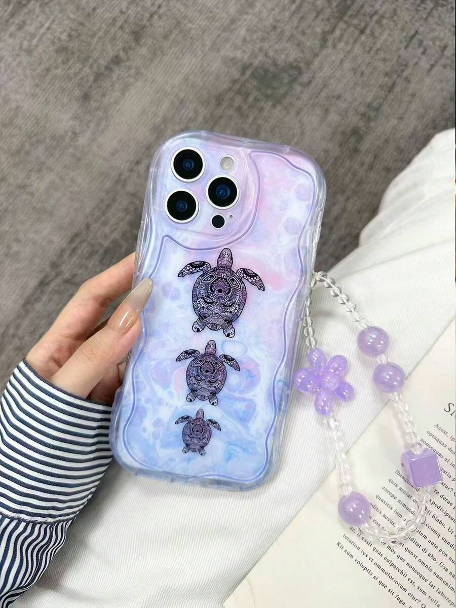 Ốp lưng điện thoại chống sốc hình rùa biển mộng mơ trong suốt, chất liệu kem, kèm vòng hoa tím thanh lịch, tương thích với iPhone 14, 14 Pro, 14 Pro Max, 13, 13 Pro, 13 Pro Max, Cartoon 11, 11 Pro Max, Painted 12, 12 Pro, 12 Pro Max, Shockproof XR, Cartoon 7/8, tương thích với iPhone 15, 15 Pro, 15 Pro Max, 16, 16 Pro, 16 Pro Max, Galaxy S24, A04, A12, A13, A14, A23, A24, A32, A33, A51, A52, A53, A54, A72, S20 FE, Series 9, 9A